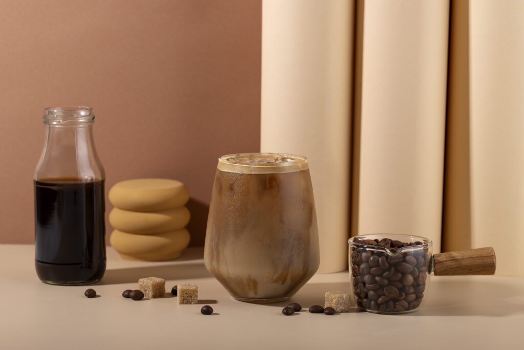 Experience the allure of a Starbucks Frappuccino Bottle – a stylish glass container filled with the rich essence of premium coffee and creamy sweetness, ready to invigorate your senses.